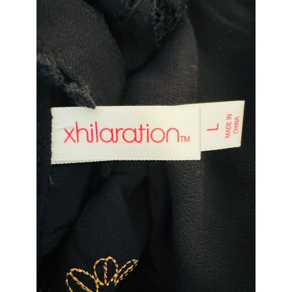 2/$30 NWT Boho Black Dress L With Embroidered Floral Details & Lace Trim - Picture 4 of 15